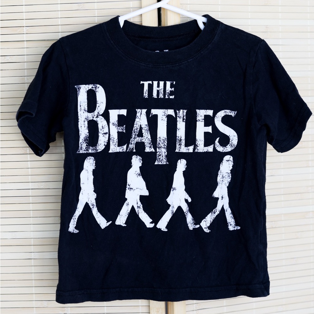 The Beatles Black and White Abbey Road Short Sleeve Tee